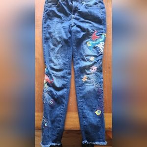 Free People Embroidery Jeans